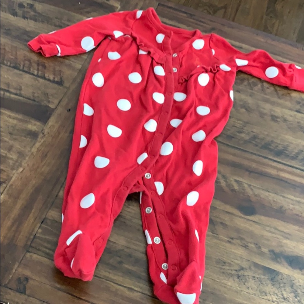 6-9M Gap Baby Red Polka Dot Pajamas